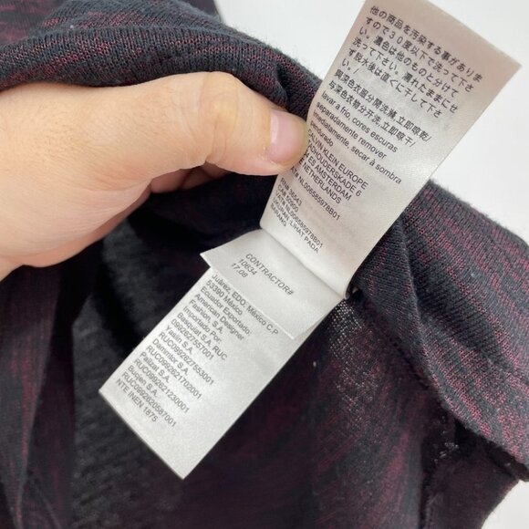 Calvin Klein Jeans  heathered burgundry long sleeve - Picture 7 of 12